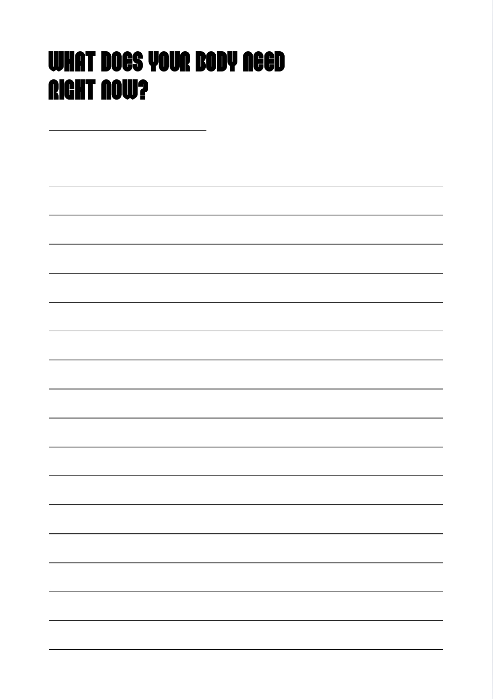 The burn out journal